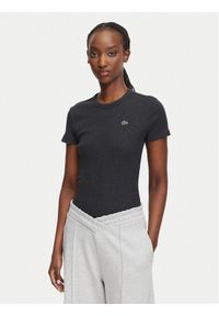 Lacoste T-Shirt TF5538 Czarny Regular Fit. Kolor: czarny. Materiał: bawełna #1