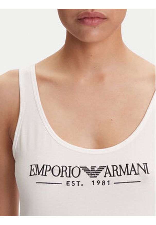 Emporio Armani Underwear Sukienka codzienna EW000494 AF10881 U1131 Biały Regular Fit. Okazja: na co dzień. Kolor: biały. Materiał: bawełna. Typ sukienki: proste. Styl: casual