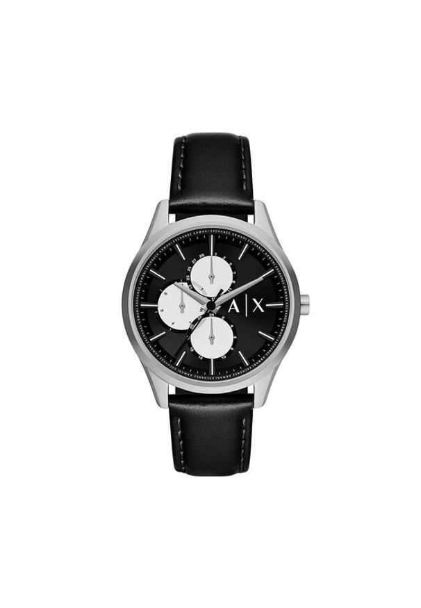 Armani Exchange Zegarek Dante AX1872 Czarny. Kolor: czarny. Materiał: skóra