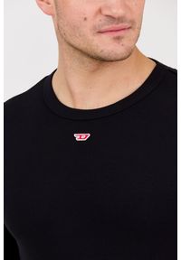 Diesel - DIESEL Czarny longsleeve męski D-RIBBER-LS-N, Rozmiar XXL. Kolor: czarny. Materiał: bawełna, materiał, elastan. Długość rękawa: długi rękaw. Długość: długie #2