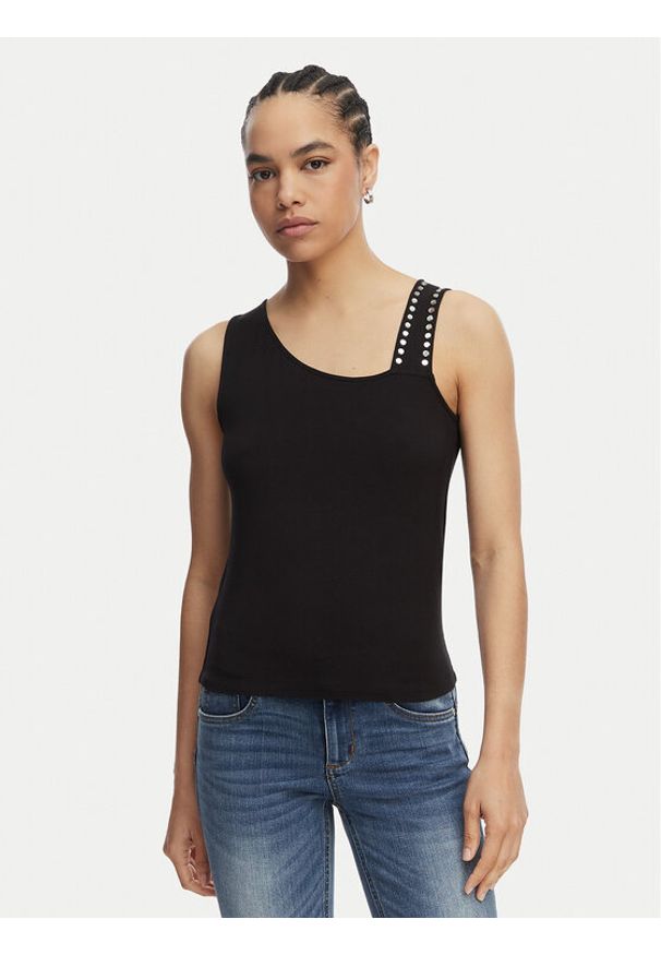 Liu Jo Beachwear Top VA6033 JS360 Czarny Regular Fit. Kolor: czarny. Materiał: wiskoza