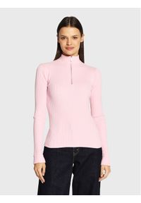 Edited Sweter Alison EDT1546020000003 Różowy Slim Fit. Kolor: różowy. Materiał: bawełna, wiskoza