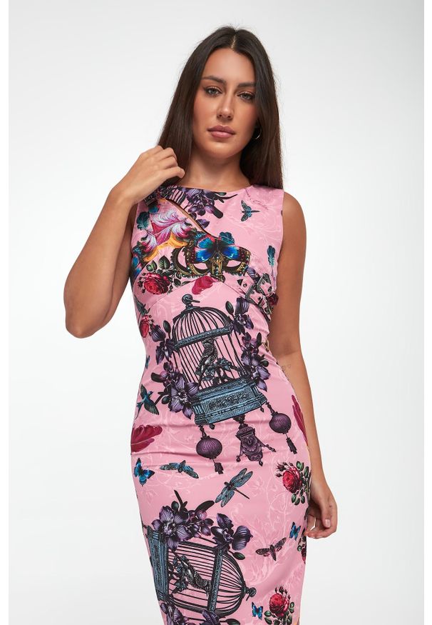 Versace Jeans Couture - Sukienka midi VERSACE JEANS COUTURE. Długość: midi