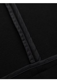 Ombre Clothing - Marynarka męska SLIM z dzianiny o subtelnej strukturze – czarna V2. Okazja: do pracy. Kolor: czarny. Materiał: dzianina. Wzór: kolorowy. Styl: klasyczny #3