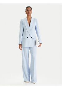 Marella Spodnie materiałowe Giunchi 2613131101 Błękitny Straight Fit. Kolor: niebieski. Materiał: syntetyk #6