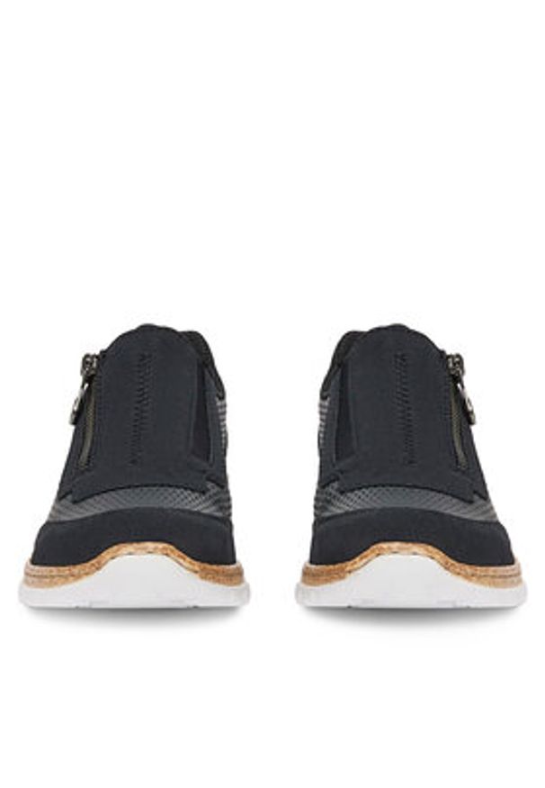 Rieker Sneakersy N42F3-14 Granatowy. Kolor: niebieski. Materiał: materiał