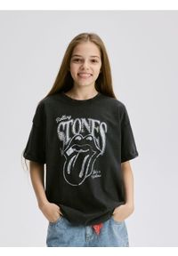 Reserved - T-shirt The Rolling Stones - ciemnoszary. Kolor: szary. Materiał: bawełna #1