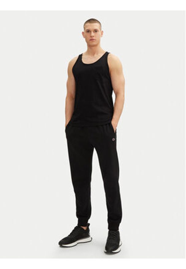 Jack & Jones - Jack&Jones Tank top Jake 12270577 Czarny Regular Fit. Kolor: czarny. Materiał: bawełna