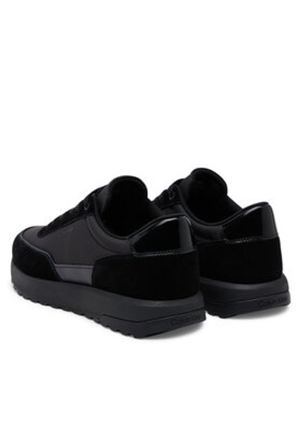 Calvin Klein Sneakersy Low Top Lace Up Repreve Mix HM0HM01714 Czarny. Kolor: czarny. Materiał: skóra