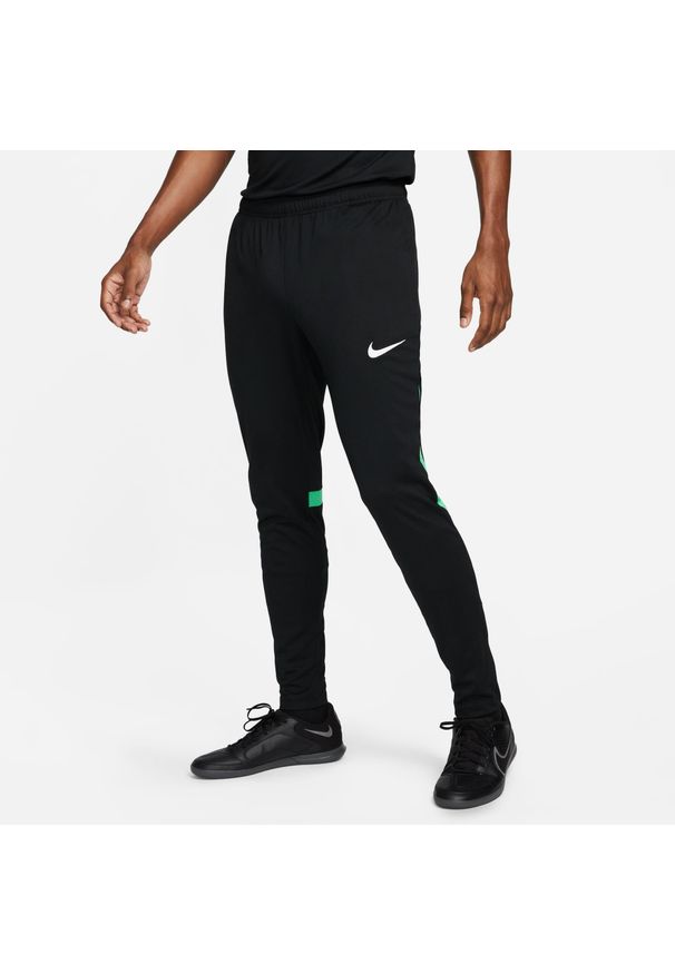 Spodnie sportowe męskie Nike Drifit Academy Pro. Kolor: zielony, biały, wielokolorowy. Materiał: dresówka. Sport: fitness