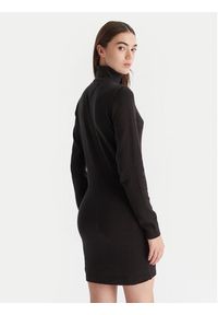 Tommy Jeans Sukienka dzianinowa Ess DW0DW21958 Czarny Slim Fit. Kolor: czarny. Materiał: bawełna