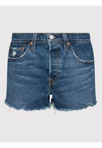 Levi's® Szorty jeansowe 501® 56327-0206 Granatowy Slim Fit. Kolor: niebieski. Materiał: jeans, bawełna