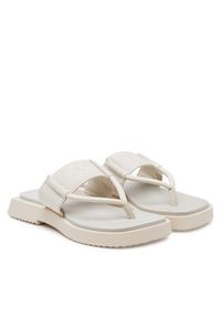 Calvin Klein Jeans Japonki Sq Low Wedge Sandal Rope YW0YW01717 Beżowy. Kolor: beżowy. Materiał: materiał #4