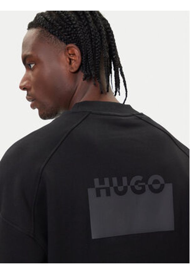 Hugo - HUGO Bluza Delastcrew 50546672 Czarny Relaxed Fit. Kolor: czarny. Materiał: bawełna