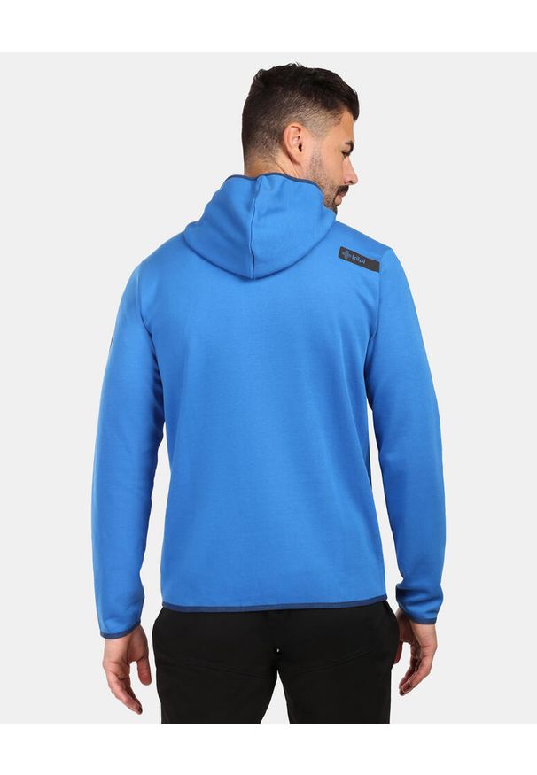 Bawełniana bluza z kapturem dla aktywnych Kilpi OKAMPOS-M. Typ kołnierza: kaptur. Kolor: niebieski. Materiał: bawełna. Sport: turystyka piesza