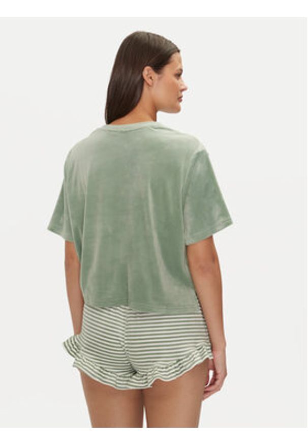 Hunkemöller Koszulka piżamowa 206518 Zielony Relaxed Fit. Kolor: zielony. Materiał: syntetyk