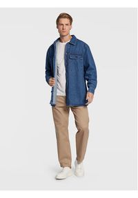 Lindbergh Koszula jeansowa 30-304025 Niebieski Regular Fit. Kolor: niebieski. Materiał: bawełna