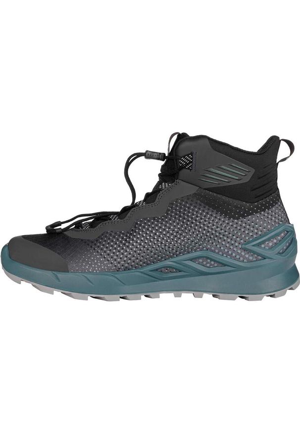 Buty trekkingowe damskie Lowa Merger Mid Gtx. Kolor: czarny. Materiał: syntetyk, materiał, tkanina. Szerokość cholewki: normalna. Styl: sportowy