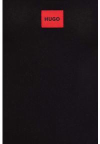 Hugo - HUGO body kolor czarny gładki. Kolor: czarny. Materiał: bawełna, materiał. Wzór: gładki #4