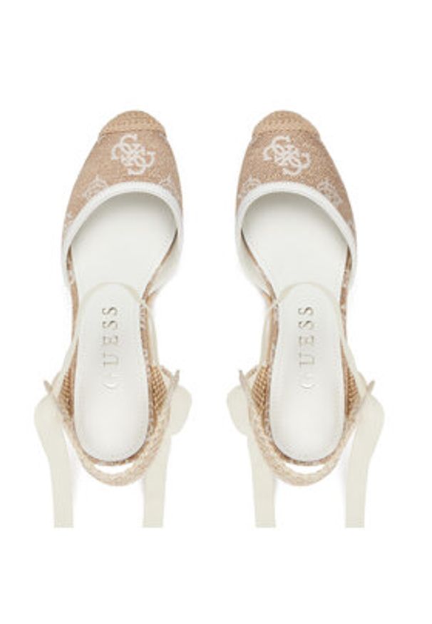 Guess Espadryle FLJCYR FAB04 Beżowy. Kolor: beżowy. Materiał: skóra