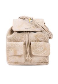 Desigual Plecak 26SAKP40 Beżowy. Kolor: beżowy. Materiał: skóra #5