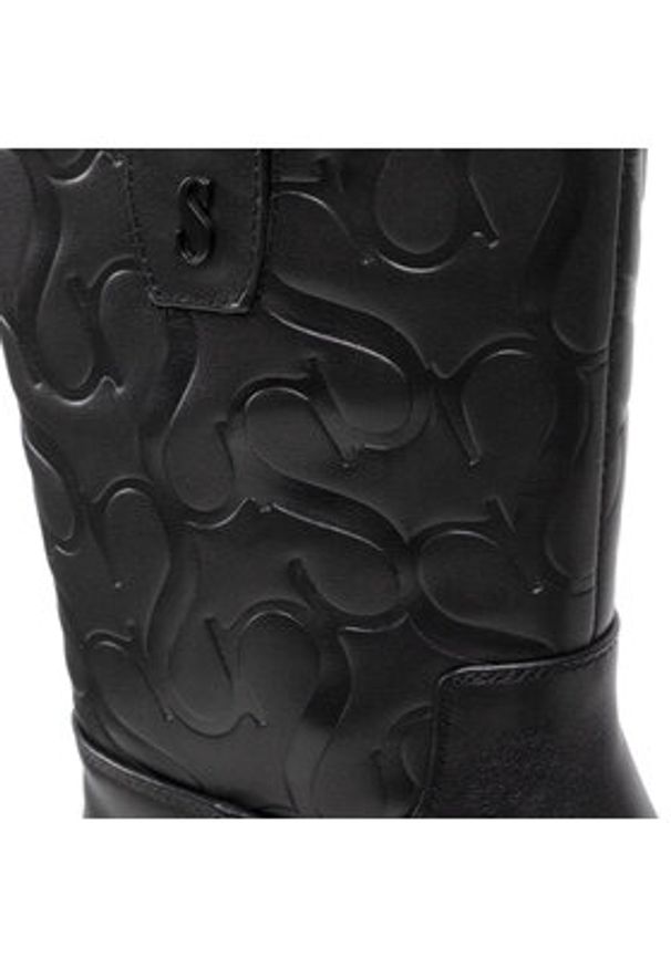 Simple Botki SL-26-02-000036 Czarny. Kolor: czarny. Materiał: skóra