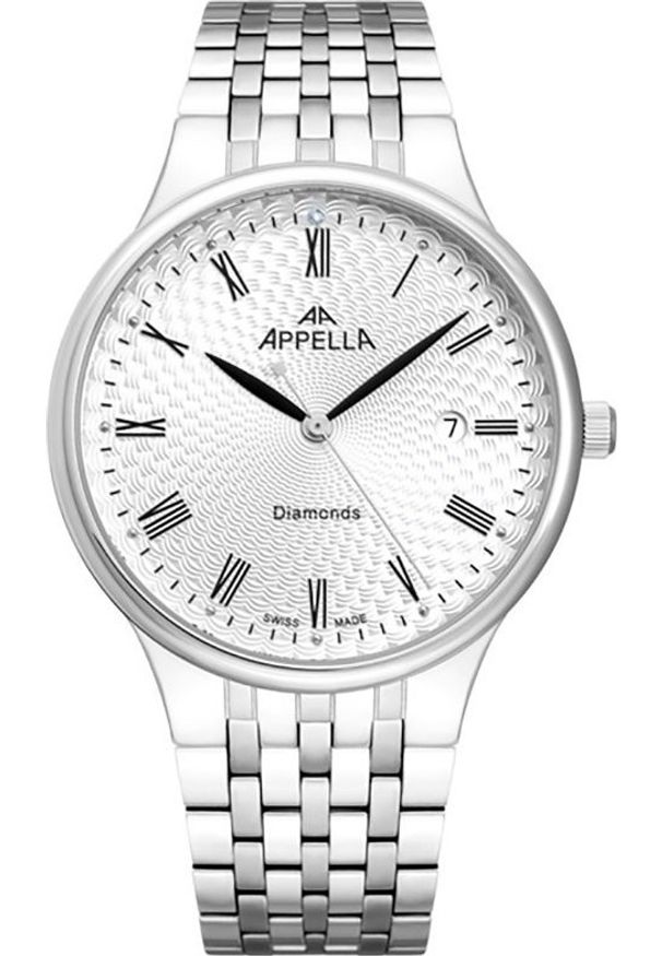 Zegarek Acappella Zegarek męski Appella L12002.5133DQ srebrny. Kolor: srebrny