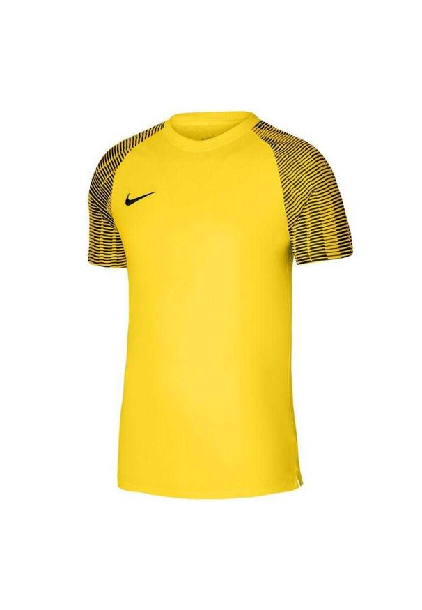 Nike - Męska Koszulka Academy DriFIT. Kolor: żółty. Sport: turystyka piesza