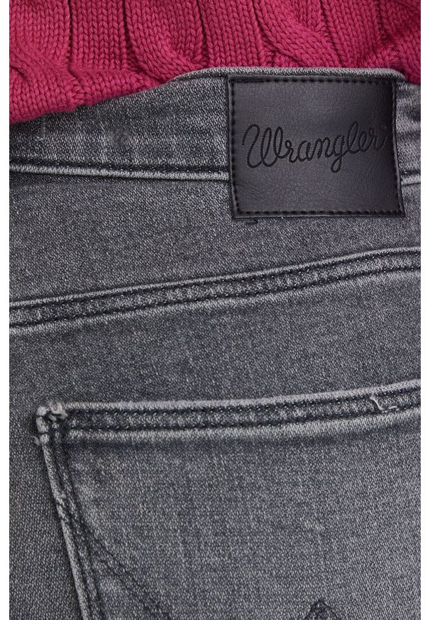 Wrangler jeansy HIGH RISE SKINNY VINTAGE GREY damskie high waist. Stan: podwyższony. Kolor: szary. Styl: vintage