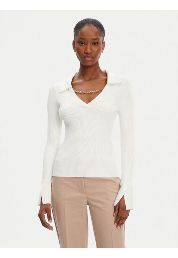 Marciano Guess Sweter 5RGR17 5613Z Écru Regular Fit. Materiał: wiskoza