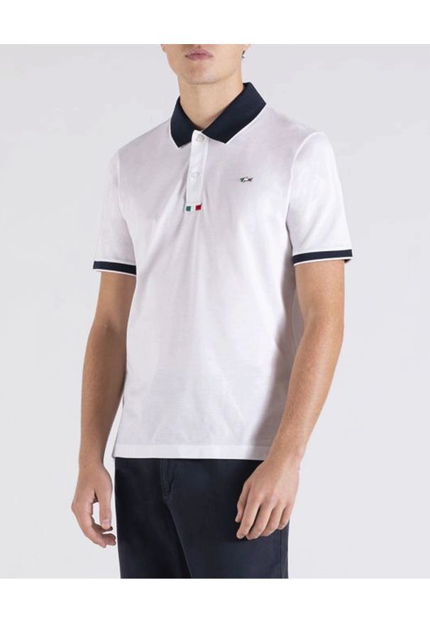 PAUL & SHARK - Biała koszulka polo z bawełny. Typ kołnierza: polo. Kolor: biały. Materiał: bawełna. Styl: klasyczny