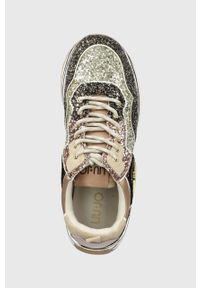 Liu Jo sneakersy Maxi Wonder 24 BF2103TX00704178 kolor złoty. Nosek buta: okrągły. Zapięcie: sznurówki. Kolor: złoty. Materiał: guma. Obcas: na platformie #4