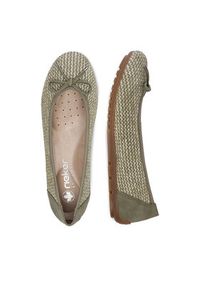 Rieker Baleriny CEO-43850-52 Zielony. Kolor: zielony. Materiał: materiał #8