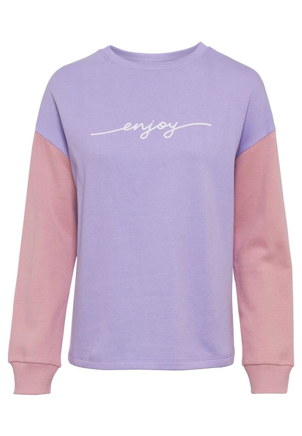 Bluza z bawełny organicznej bonprix jasny fioletowy - dymny jasnoróżowy. Kolor: fioletowy. Materiał: bawełna