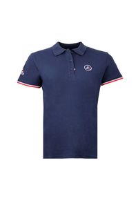 PEAK MOUNTAIN - Damska koszulka polo Peak Mountain Abeca. Typ kołnierza: polo. Kolor: niebieski, szary, wielokolorowy. Styl: elegancki, sportowy #1