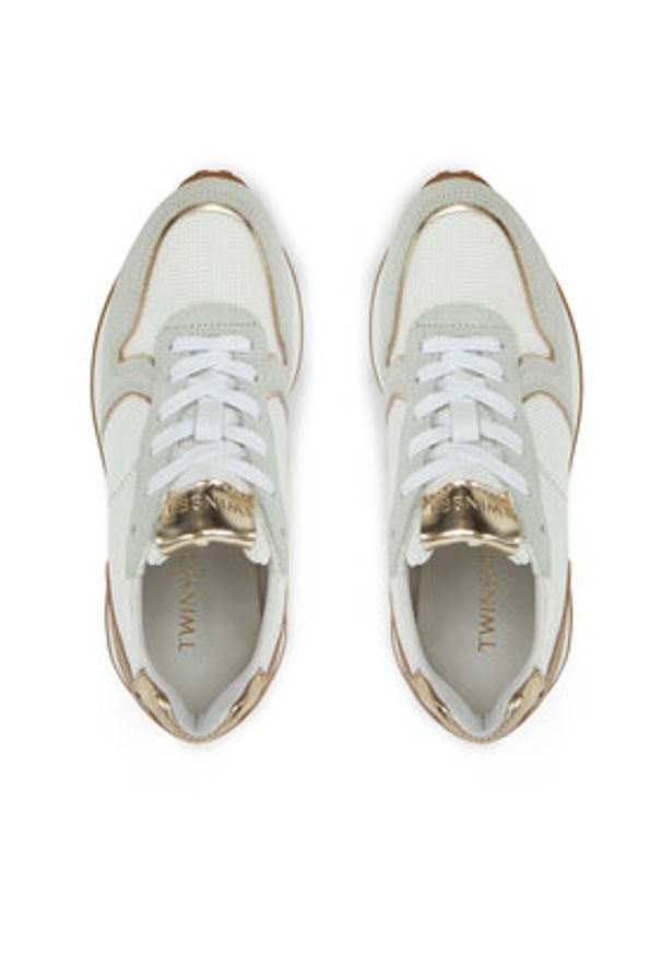 TwinSet - TWINSET Sneakersy 251GCJ014 S Biały. Kolor: biały. Materiał: materiał