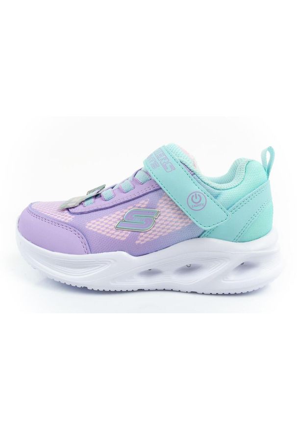 skechers - Buty sportowe dziecięce Skechers S Lights-Sola Glow LED. Kolor: fioletowy, niebieski, wielokolorowy