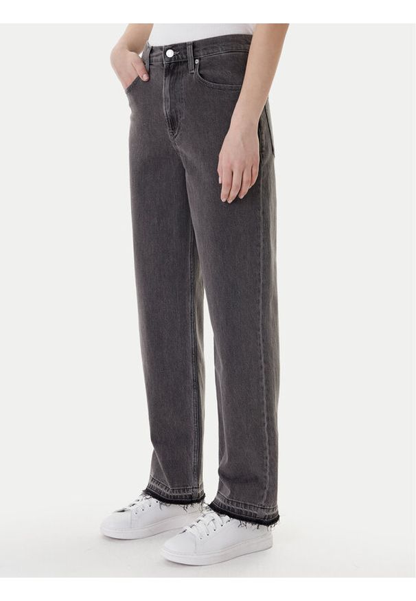 Tommy Jeans Jeansy Layla DW0DW22449 Szary Straight Fit. Kolor: szary