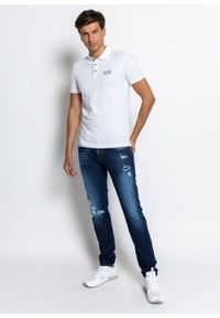 Koszulka męska Polo EA7 Emporio Armani (8NPF04 PJM5Z 1100). Okazja: na co dzień. Typ kołnierza: polo. Kolor: biały. Materiał: jeans, bawełna, dresówka. Styl: klasyczny, casual, elegancki, sportowy #5