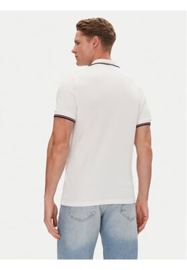Save The Duck Polo DR0136M BATE20 Biały Regular Fit. Typ kołnierza: polo. Kolor: biały. Materiał: bawełna