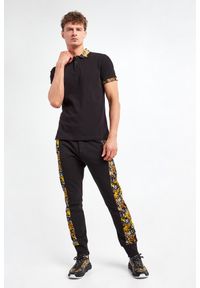 Versace Jeans Couture - Polo męskie VERSACE JEANS COUTURE. Typ kołnierza: polo. Materiał: bawełna. Wzór: nadruk #4