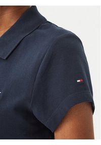 TOMMY HILFIGER - Tommy Hilfiger Polo 1985 Logo WW0WW49259 Granatowy Slim Fit. Typ kołnierza: polo. Kolor: niebieski. Materiał: bawełna #2