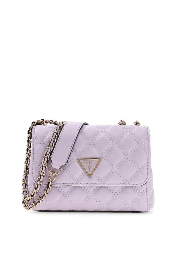 Guess Torebka Giully II Mini HWQG96 73740 Fioletowy. Kolor: fioletowy. Materiał: skórzane