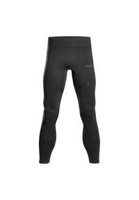 Męskie legginsy regeneracyjne bezszwowe kompresyjne oddychające Infrared CEP. Kolor: czarny. Materiał: poliamid, elastan