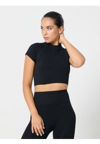 Sinsay - Koszulka sportowa - czarny. Kolor: czarny. Styl: sportowy