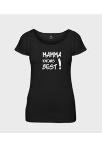 MegaKoszulki - Koszulka damska oversize Mamma knows. Materiał: bawełna #1