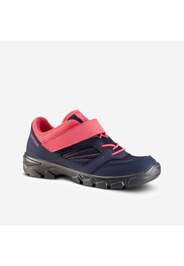 quechua - Buty turystyczne dla dzieci Quechua MH100 niskie. Zapięcie: rzepy. Kolor: różowy, niebieski, wielokolorowy. Sport: turystyka piesza