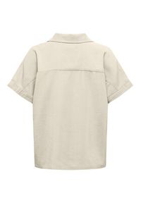 only - ONLY Polo Aris 15364279 Beżowy Loose Fit. Typ kołnierza: polo. Kolor: beżowy. Materiał: wiskoza #7
