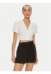Vero Moda Bluzka Charlotte 10303653 Biały Regular Fit. Kolor: biały. Materiał: bawełna