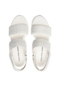Calvin Klein Jeans Sandały Wedge Sandal Webbing In Mr YW0YW01360 Biały. Kolor: biały #5
